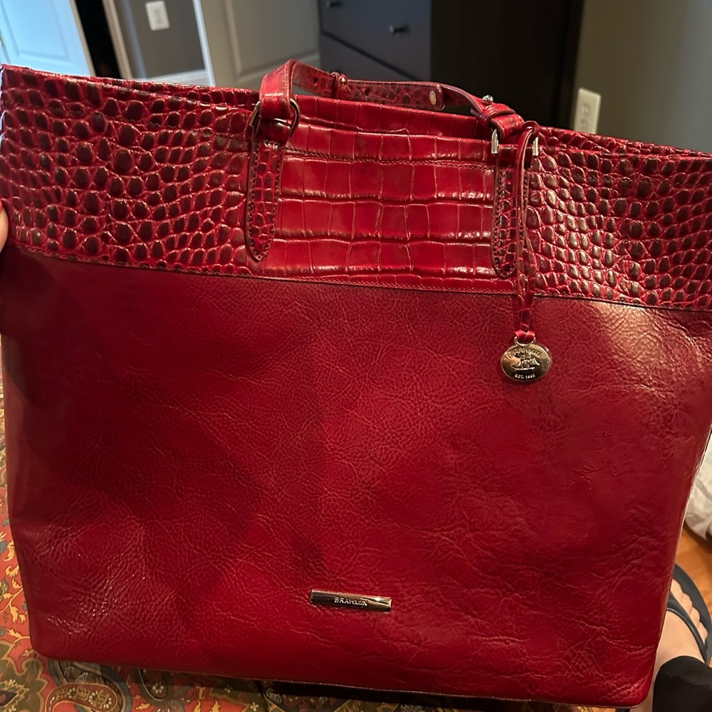 BRAHMIN Tansey Chili Laurence Tote - Genuine Leather
